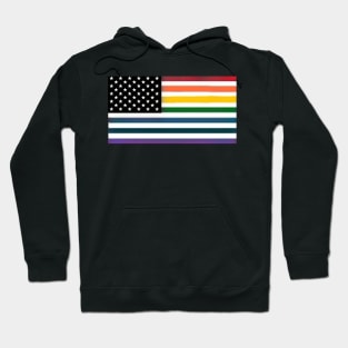 Rainbow American Flag Hoodie